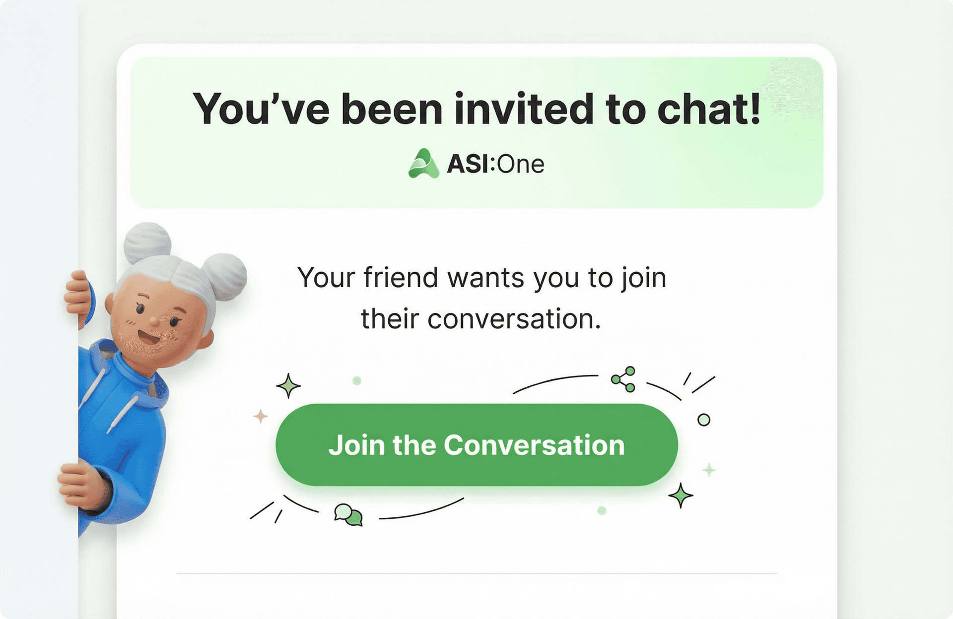 Sample invitation email from ASI:One
