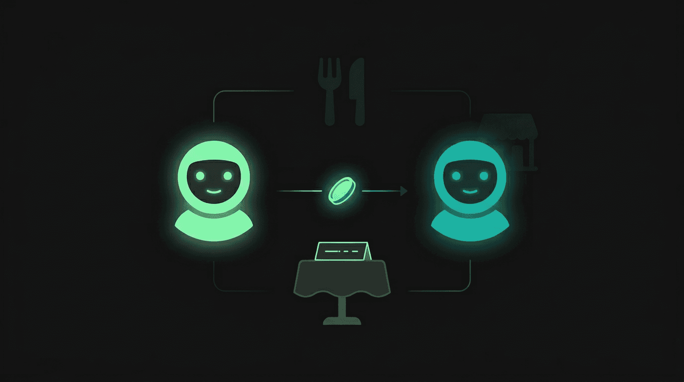 When Your AI Books Dinner: The First AI-to-AI Payment
